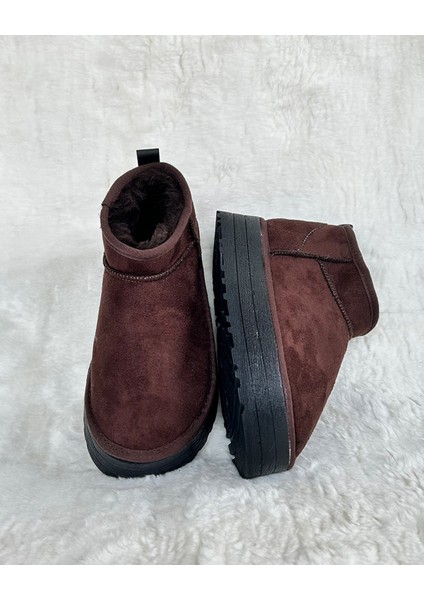 Kadın Kalın Taban Ultra Mini Süet Bot Kışlık Bot & Bootie fırsatları