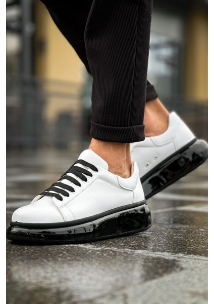 Solarex Premium Özel Taban Erkek Sneaker Beyaz Siyah fiyatları