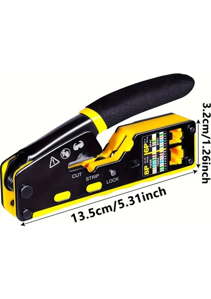 Yeni Nesil Ez RJ45 Ağ Crimper Geçişli Çok Işlevli Ethernet Sıkma Pensesi Lantel Için Sıkma/kesme/şerit (RJ11/CAT5E/6 Utp Stp)