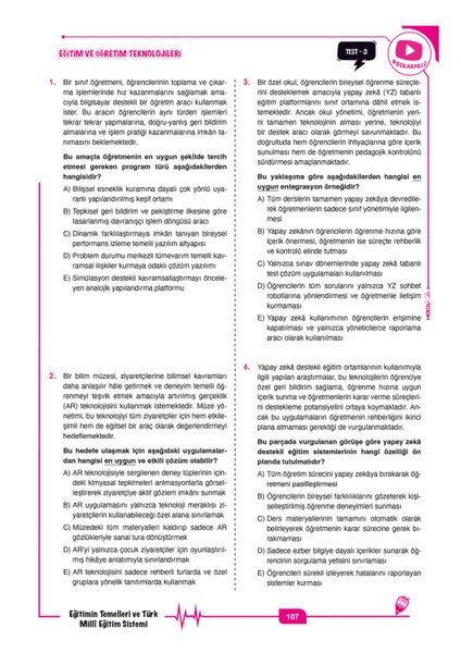 2026 Meb-Ags Eğitimin Temelleri ve Türk Millî Eğitim Sistemi Tamamı Çözümlü Soru Bankası- ( Ömer Ekici ) fiyatları