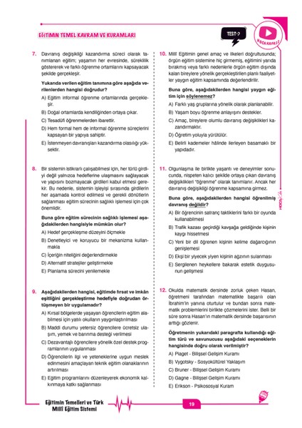 2026 Meb-Ags Eğitimin Temelleri ve Türk Millî Eğitim Sistemi Tamamı Çözümlü Soru Bankası- ( Ömer Ekici ) modelleri