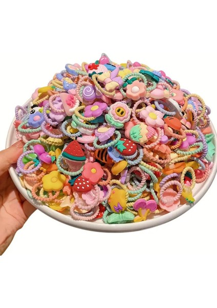 16 Adet (8 Set) Kız Çocuk Lastik Toka Seti Kız Çocuk ve Kız Bebek Karışık Lastik Toka Seti modelleri