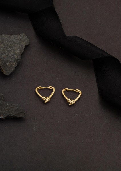 Çivili Kalp Altın Halka Küpe fırsatları