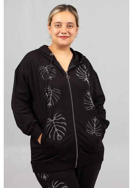 Kadın Taşlı Eşofman Takımı | Büyük Bedenlerde Işıltılı ve Rahat Şıklık indirimleri