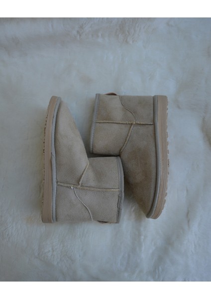 Kadın Bej Mini Süet Bot Kışlık Bot & Bootie modelleri
