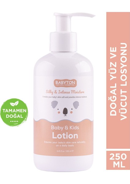 Bebek ve Çocuklar Için Doğal İçerikli Yüz ve Vücut Losyonu 250 ml