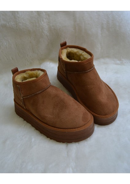 Kadın Kalın Taban Ultra Mini Süet Bot Kışlık Bot & Bootie modelleri