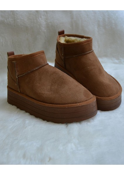 Kadın Kalın Taban Ultra Mini Süet Bot Kışlık Bot & Bootie fırsatları