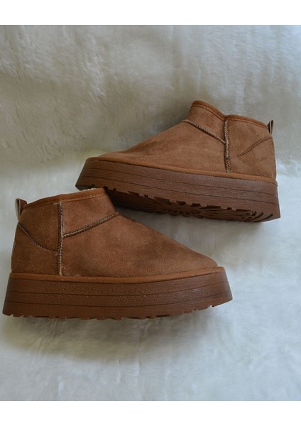 Kadın Kalın Taban Ultra Mini Süet Bot Kışlık Bot & Bootie indirimleri