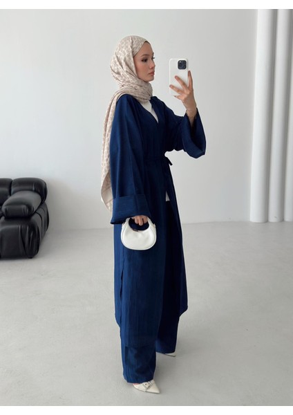 Kadın Yırtmaçlı Gofre Tesettür Tunik Pantolon Ikili Alt Üst Takım fiyatları