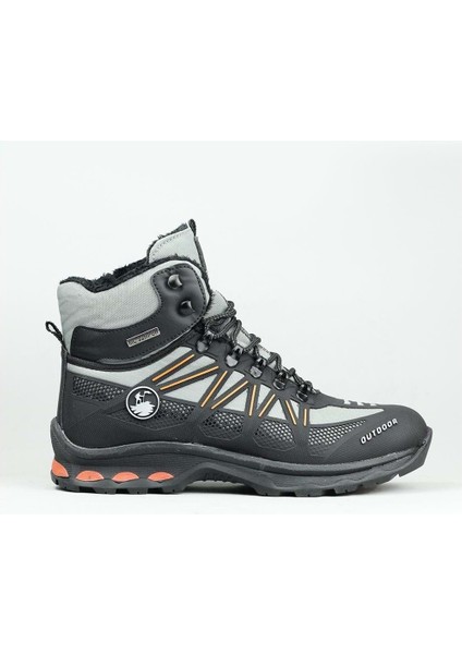 2223-JAMPER Anatomik Kaydırmaz Tabanlı Soft Shell Outdoor Trekking Erkek Fermuarlı Spor Bot - NKT02223-GRI-41