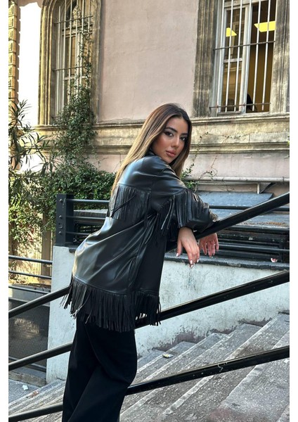 Püsküllü Deri Gömlek fırsatları