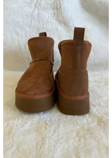 Kadın Kalın Taban Lastikli Süet Bot & Bootie fiyatları