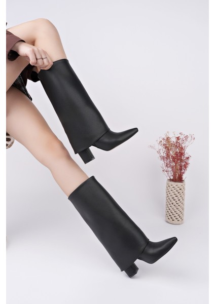 Rebeca Sivri Burun Kalın Topuklu Kadın Çizme modelleri