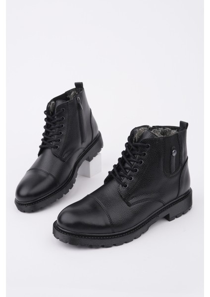 Rafa Fermuarlı Bağcıklı Kürklü Erkek Bot