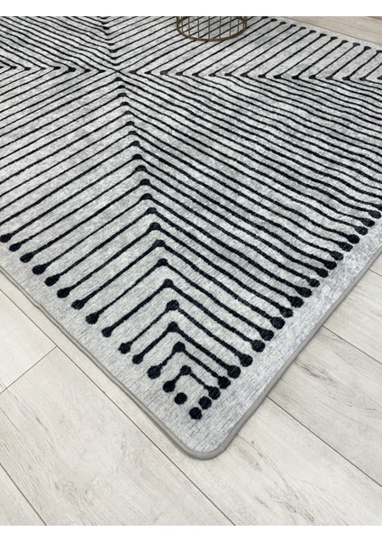 Gri Renk Şönil Görünümlü Tasarım Yolluk Halı Mutfak Halısı fiyatları