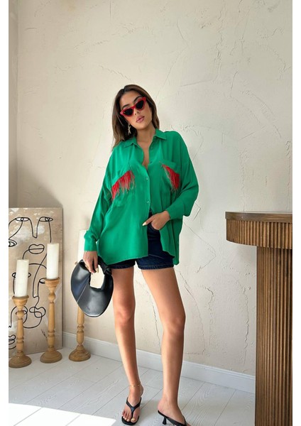 Cepli Püsküllü Gömlek