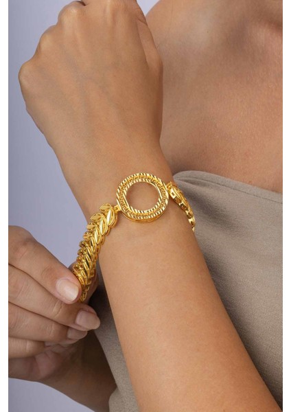 Yarım Altın Koymak Için Kelebek Motifli Altın Kaplama Çelik Kadın Bileklik modelleri