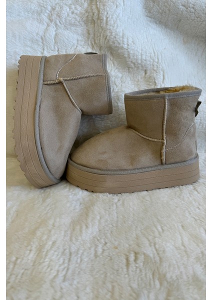 Kadın Kalın Taban Mini Süet Bot Kışlık Bot & Bootie modelleri