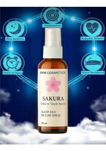 Bym Kiraz Çiçeği (Sakura) Kokulu Uyku ve Yastık Spreyi 100 ml – Aromaterapi Etkili fiyatları