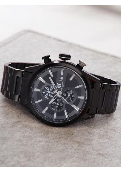 Erkek Kol Saati – Siyah Çelik Kordon – Siyah Kasa – Multifonksiyonel Kronograf modelleri
