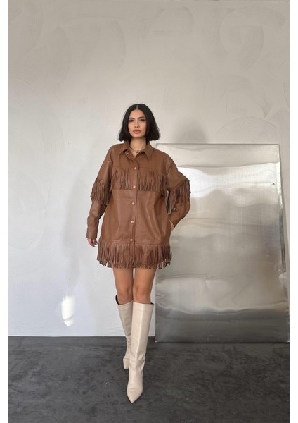 Püsküllü Deri Gömlek fiyatları