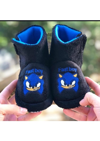 Cırtlı Sonic Çocuk Panduf Kaydırmaz Taban Hızlı Çocuk Figürlü Terletmez Üşütmez Anaokulu Kreş Ev Pandufu fiyatları
