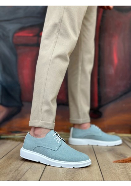 BA0003 Bağcıklı Klasik Spor Keten Turkuaz Yüksek Taban Casual Erkek Ayakkabı indirimleri