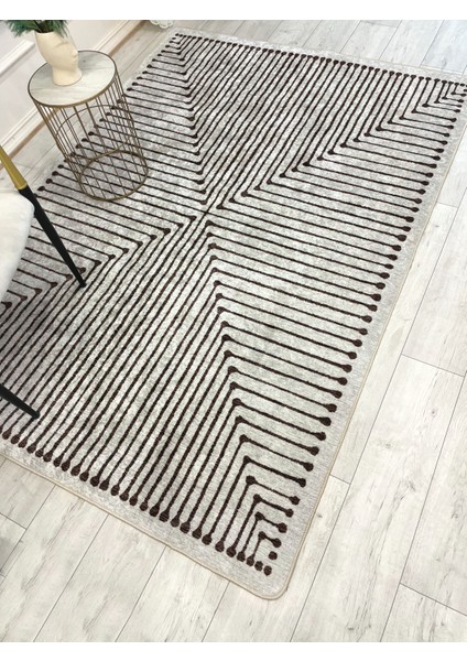 Bej Renk Şönil Görünümlü Tasarım Yolluk Halı Mutfak Halısı indirimleri