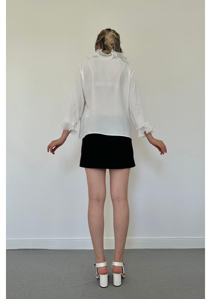 Yakası Volanlı Gömlek modelleri