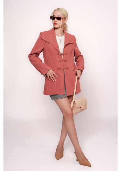 Kiremit Bağlama Detaylı Blazer Kadın Ceket MG2482 fiyatları