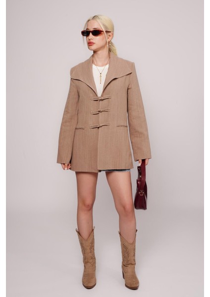 Vizon Bağlama Detaylı Blazer Kadın Ceket MG2482 fiyatları