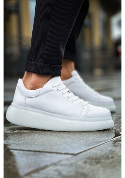 Sollıevo Premium Şeffaf Taban Erkek Sneaker Beyaz modelleri