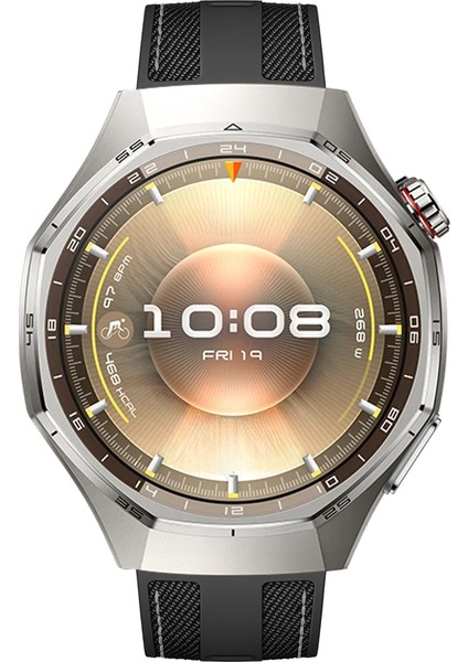 Huawei Watch Gt6 Pro 46MM ile Uyumlu Metal Tokalı Dikiş Detaylı Şık Dokuma Silikon Kordon modelleri