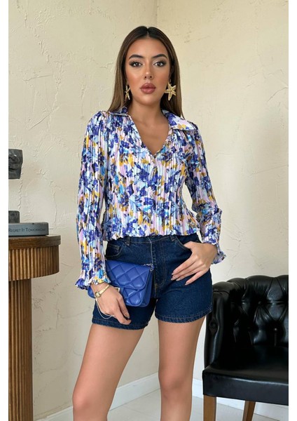 Piliseli Çiçek Desen Gömlek fiyatları