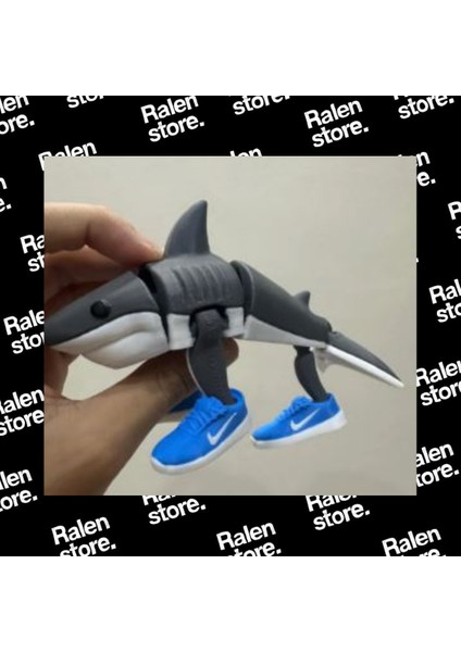Tralalero Tralala Brainrot Figür Oynar Eklem | 14CM | Mavi( Yüksek Kalite 3D Baskı Pla )