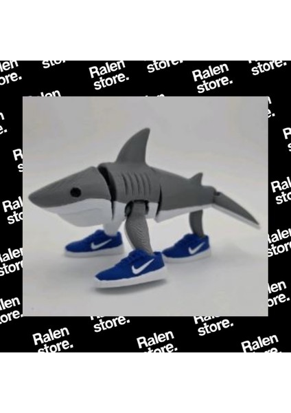 Tralalero Tralala Brainrot Figür Oynar Eklem | 14CM | Mavi( Yüksek Kalite 3D Baskı Pla ) modelleri