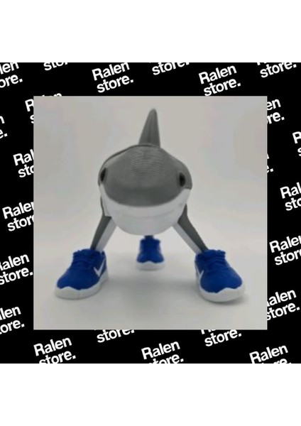 Tralalero Tralala Brainrot Figür Oynar Eklem | 14CM | Mavi( Yüksek Kalite 3D Baskı Pla )