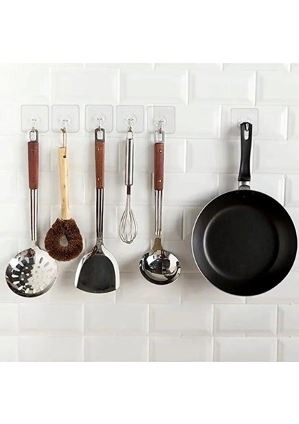 Kendinden Yapışkanlı Güçlü Şeffaf Askılık Kapı Arkası Mutfak Duvar Banyo Askı fırsatları