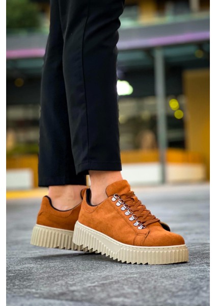 BA0505 Çengel Bağcıklı Taba Renk Yüksek Tabanlı Günlük Ayakkabı fırsatları