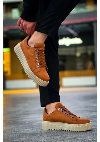 BA0505 Çengel Bağcıklı Taba Renk Yüksek Tabanlı Günlük Ayakkabı indirimleri