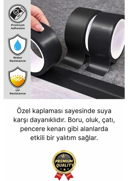 1 Adet Ekstra Güçlü Dayanıklı Su Geçirmez Sızdırmaz Yalıtım Izolasyon Siyah Tamir Bandı 10 mt 48 mm fiyatları