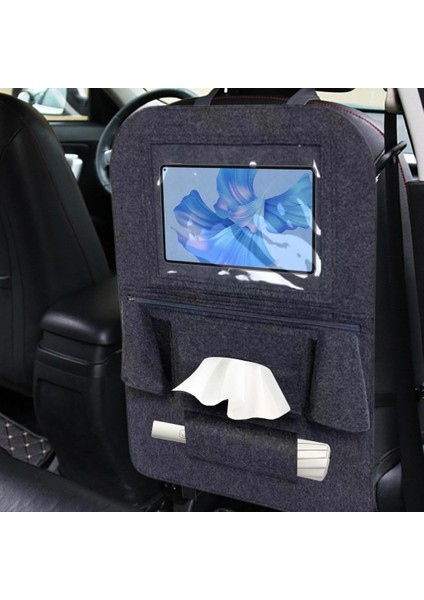 Araç Koltuk Arkası Organizer Koyu Gri Oto Tablet Telefon Tutucu Araba Içi Düzenleyici fiyatları