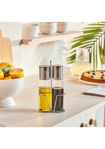 Ripple Standlı Yağlık ve Sirkelik 1 Lt Inox