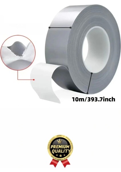 2 Adet Ekstra Güçlü Dayanıklı Su Geçirmez Sızdırmaz Yalıtım Izolasyon Gri Tamir Bandı 10 mt 48 mm