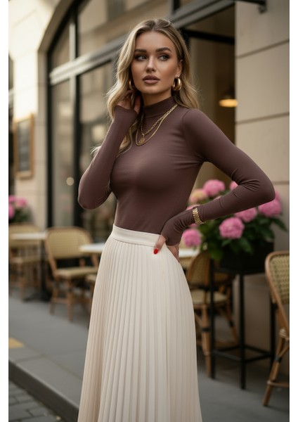 Parmak Geçmeli Kadın Body – Esnek Kumaş fiyatları