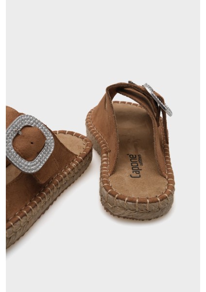 Britney Taşlı Kadın Espadril Terlik