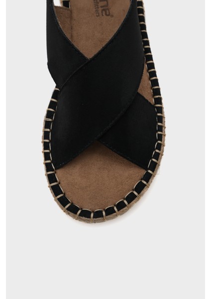 Çapraz Bantlı Kadın Espadril Sandalet