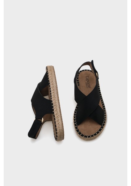 Çapraz Bantlı Kadın Espadril Sandalet