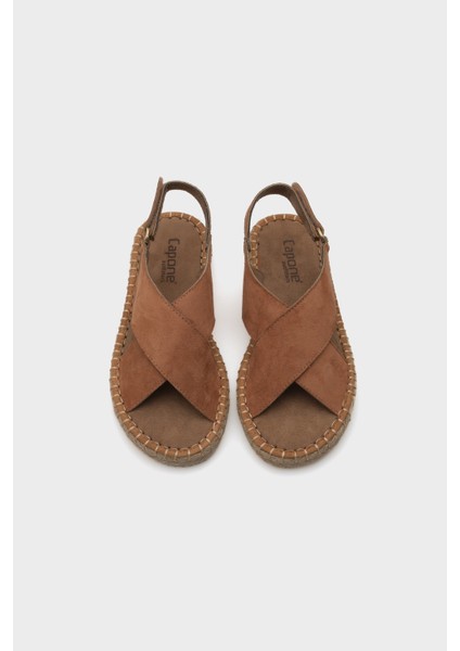 Çapraz Bantlı Kadın Espadril Sandalet